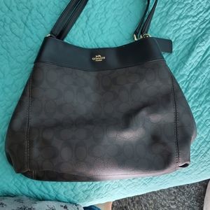 Coach canvas hobo bag
